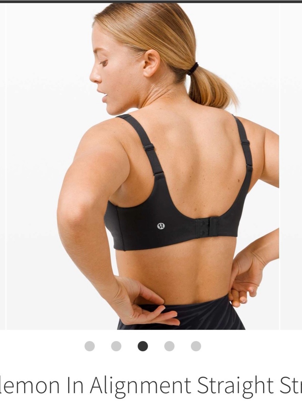 Lululemon In Alignment Straight Strap C/D cup Size 8